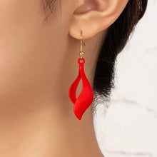 Load image into Gallery viewer, Womens Red Classic Dangle Drop Earrings