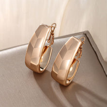 Load image into Gallery viewer, Womens Small Hoop Checkered Bronze Earrings Lightweight