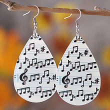 Load image into Gallery viewer, Womens Teardrop Music Note Earrings Multi-Color