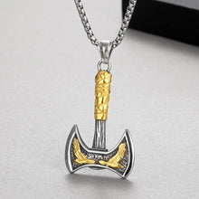 Load image into Gallery viewer, Mens Stainless Steel Polished Axe Pendant Necklace