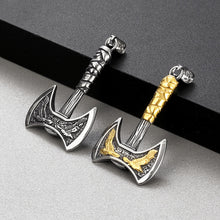 Load image into Gallery viewer, Mens Stainless Steel Polished Axe Pendant Necklace