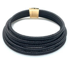 Load image into Gallery viewer, Womens 5 Strand Collar Statement Necklace in Black Gold or Gray