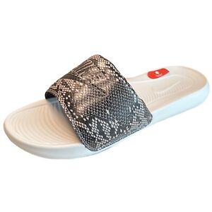 Nike Victori One Womens Gray White Slides Size 10 Sandals