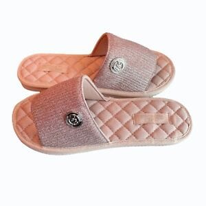 Michael Kors Janis Womens Pink Slides Size 10 Sandals