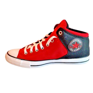 Converse Chuck Taylor All Star Mens High Street Mid Red Black White Shoes