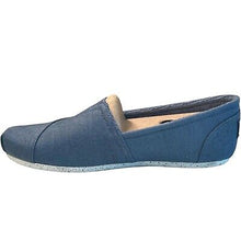 Load image into Gallery viewer, Bobs by Skechers Womens 11 Slip On Blue Flats Shoes