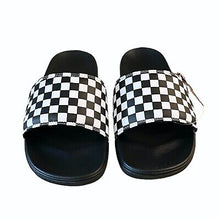 Load image into Gallery viewer, Vans Mens La Costa Black White Checkerboard Slides Size 13 Sandals