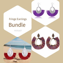 Load image into Gallery viewer, Womens Fringe Earring Bundle