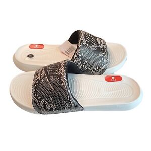 Nike Victori One Womens Gray White Slides Size 10 Sandals