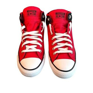 Converse Chuck Taylor All Star Mens High Street Mid Red Black White Shoes