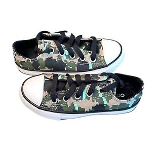 Converse All Star Kids Camouflage Low Top Shoes Size 13 Toddler