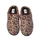 Load image into Gallery viewer, Dearfoams Slippers Womens Brown Black Animal Print Slip On Shoes