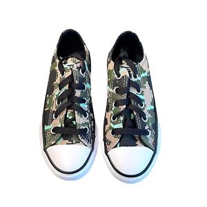 Converse All Star Kids Camouflage Low Top Shoes Size 13 Toddler