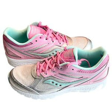 Load image into Gallery viewer, Saucony Cohesion 14 Girls Low Top Gray Pink Shoes Size 6 Youth