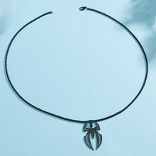 Load image into Gallery viewer, Mens Stainless Steel Black Spider Pendant Necklace