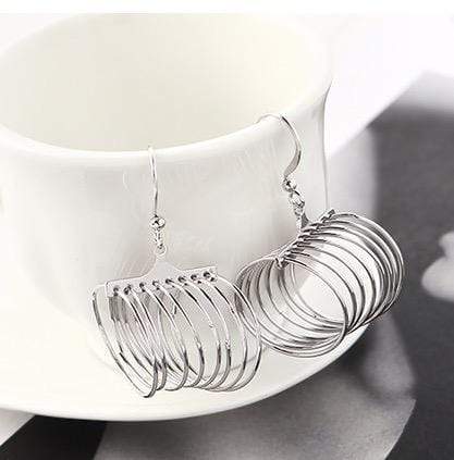 Womens Silver Plated Small Hoop Earrings