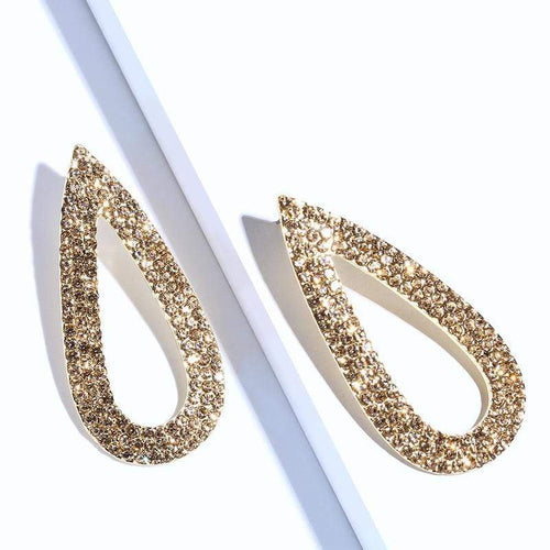 Womens Teardrop Crystal Sparkle Earrings