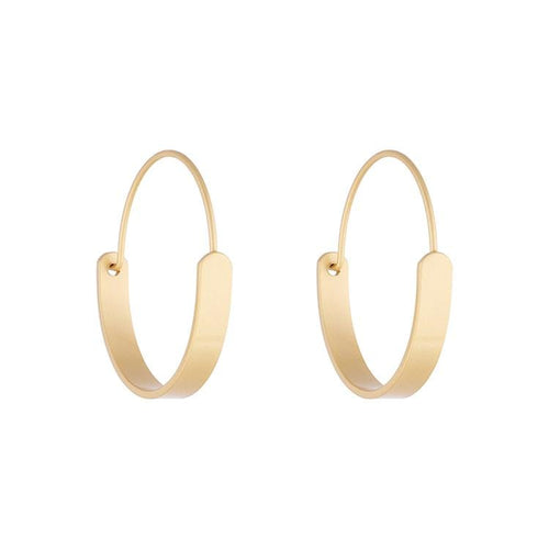 Womens Gold Tone Small Hoop Non Tarnish Earrings