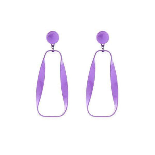 Womens Lavender Fashion Design Earrings