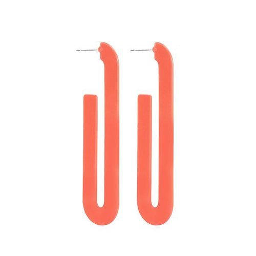 Womens Orange Fashion Earrings