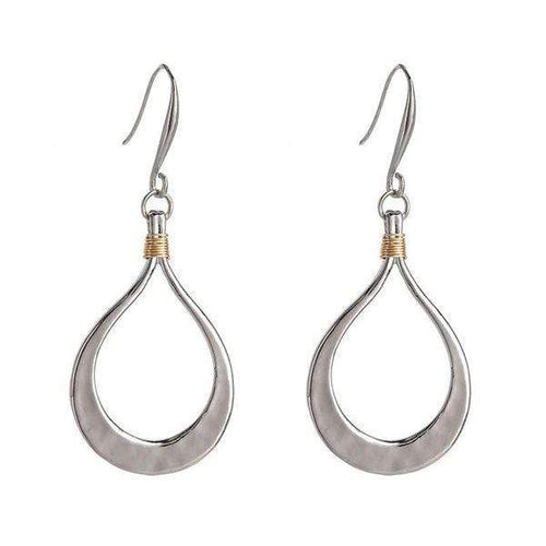 Womens Silver Tone Water Drop Design Earrings