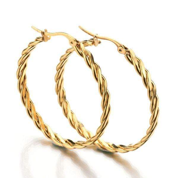 Womens Gold Tone Hoop Earrings